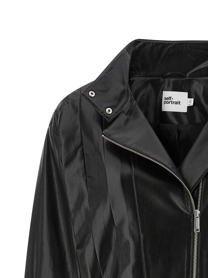 Self Portrait Biker Jacket Puffer Jackets - Nero | 19931cb4c0a7ed227690572165f4e1f27ebe58c9