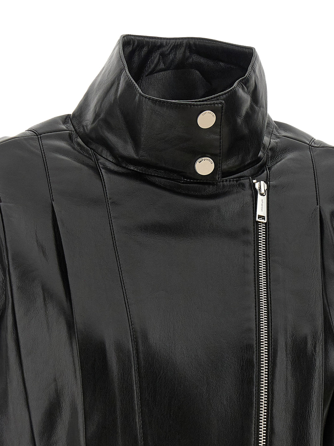 Self Portrait Biker Jacket Puffer Jackets - Nero | 296076f43c081cfc4be24a7ba960a3ca969a814c
