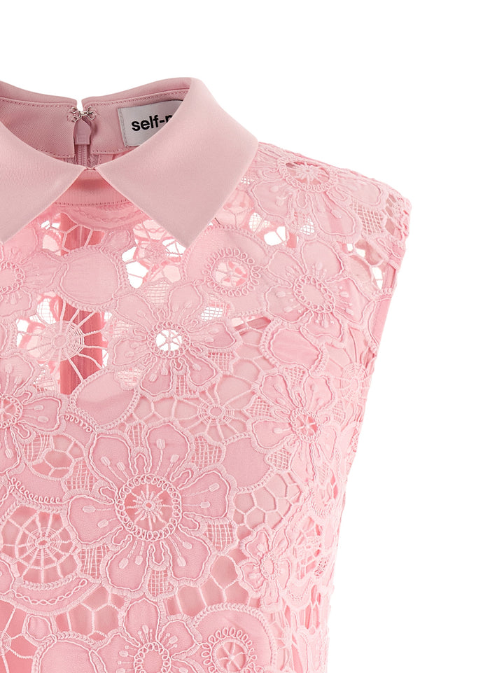 Self Portrait Pink Lace Collared Abiti - Rosa | af0e31f60fa3df74f464fddc47bb4cf8edab166f