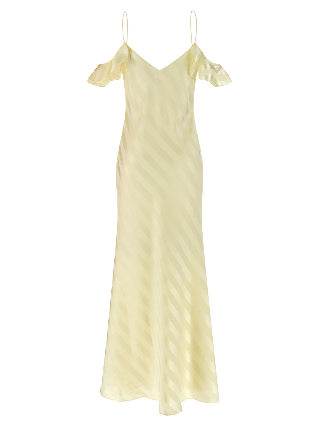 Self Portrait Satin Striped Abiti - Giallo | 6cc5600a76644bbb21ef81f33d320565ffaeb37c