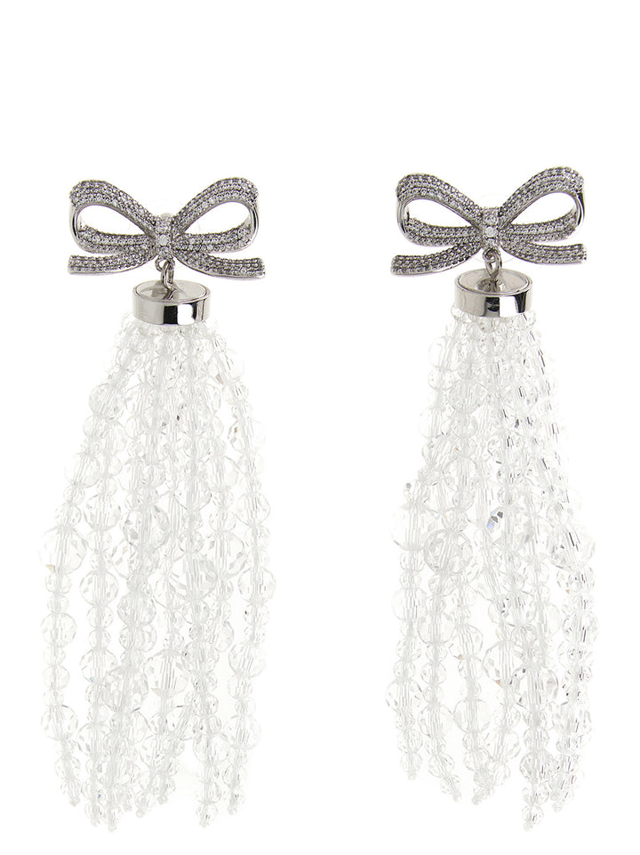Self Portrait Bow Beaded Waterfall Gioielli - Silver | fe55cd0609150838a6c16809473072dadaa49000