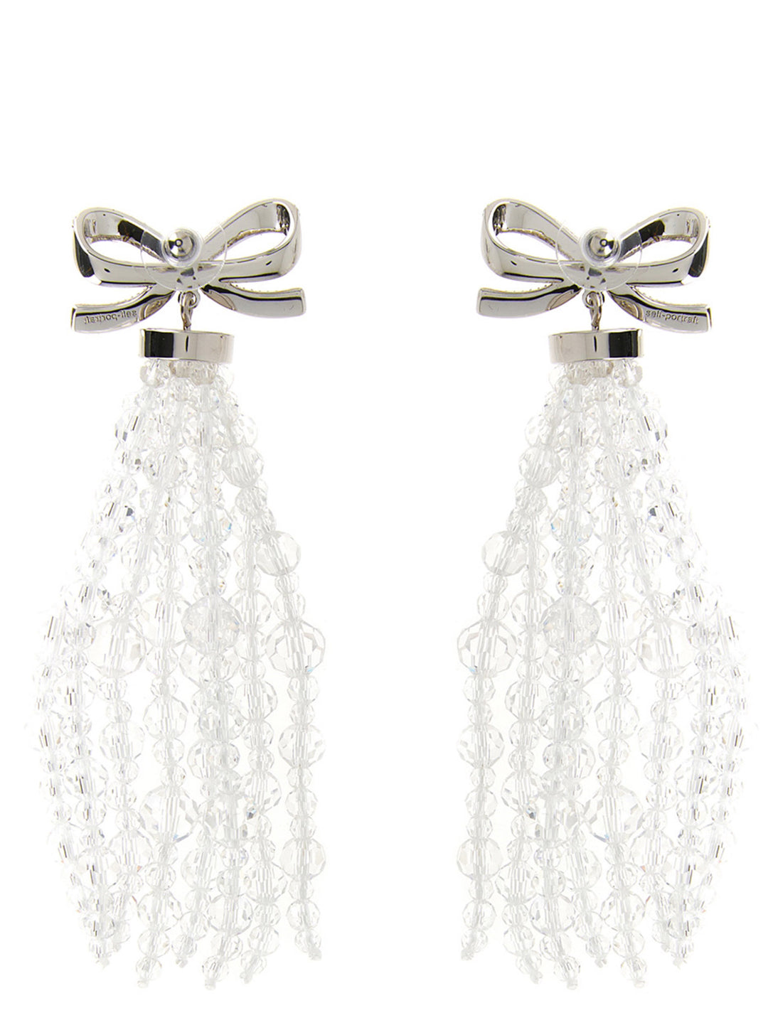 Self Portrait Bow Beaded Waterfall Gioielli - Silver | 1af6334a9e9f5e26976af09c61783b3d3c94d287