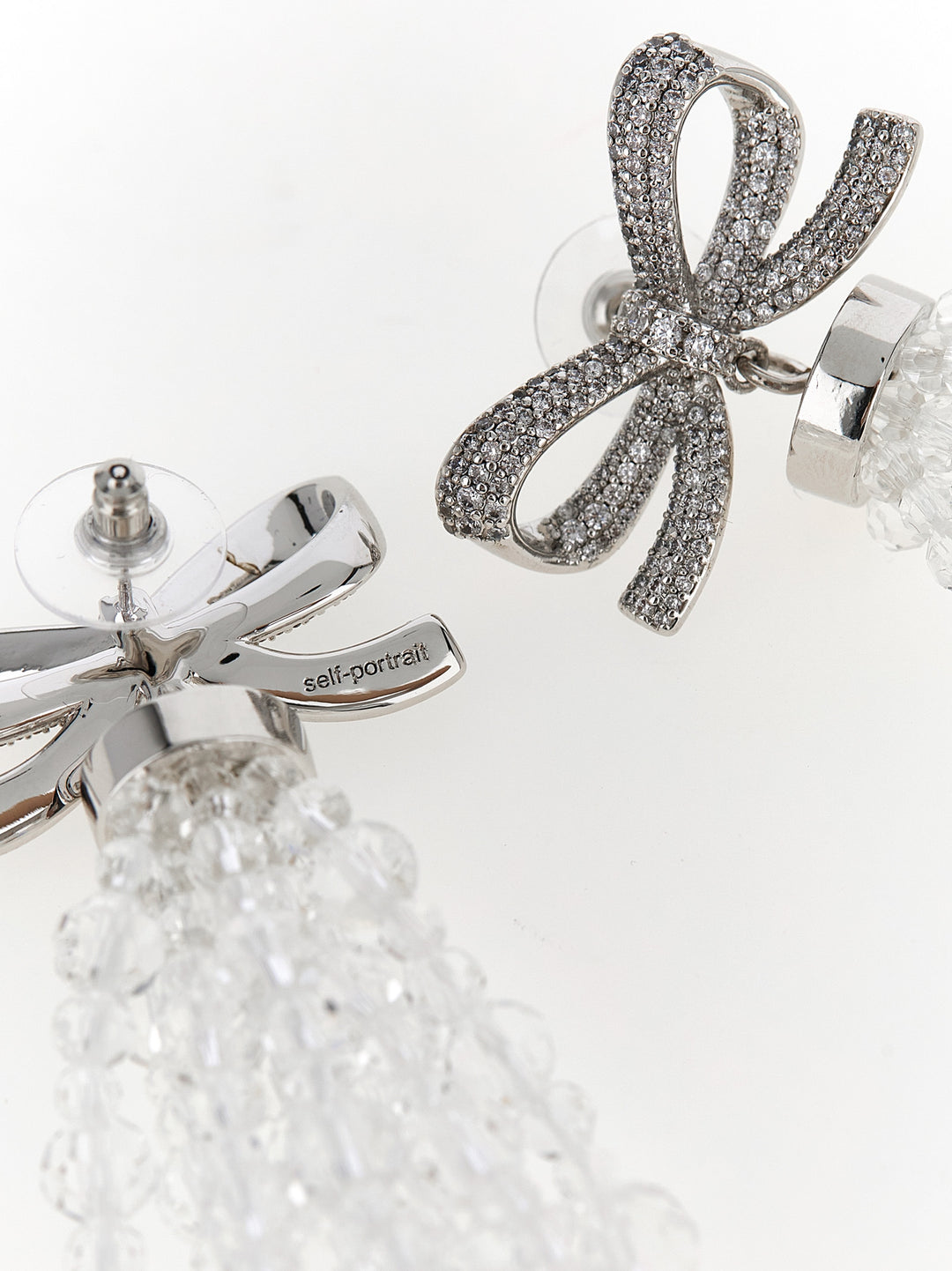 Self Portrait Bow Beaded Waterfall Gioielli - Silver | e3463842a14565e02e9baf702ff91fcd33333e4c