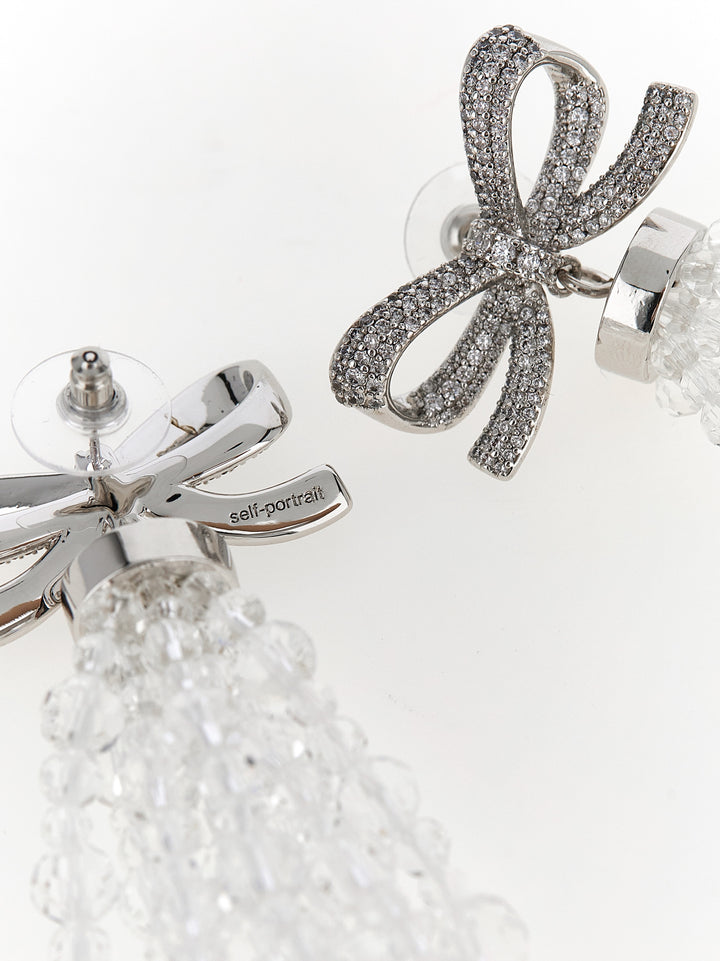 Self Portrait Bow Beaded Waterfall Gioielli - Silver | e3463842a14565e02e9baf702ff91fcd33333e4c
