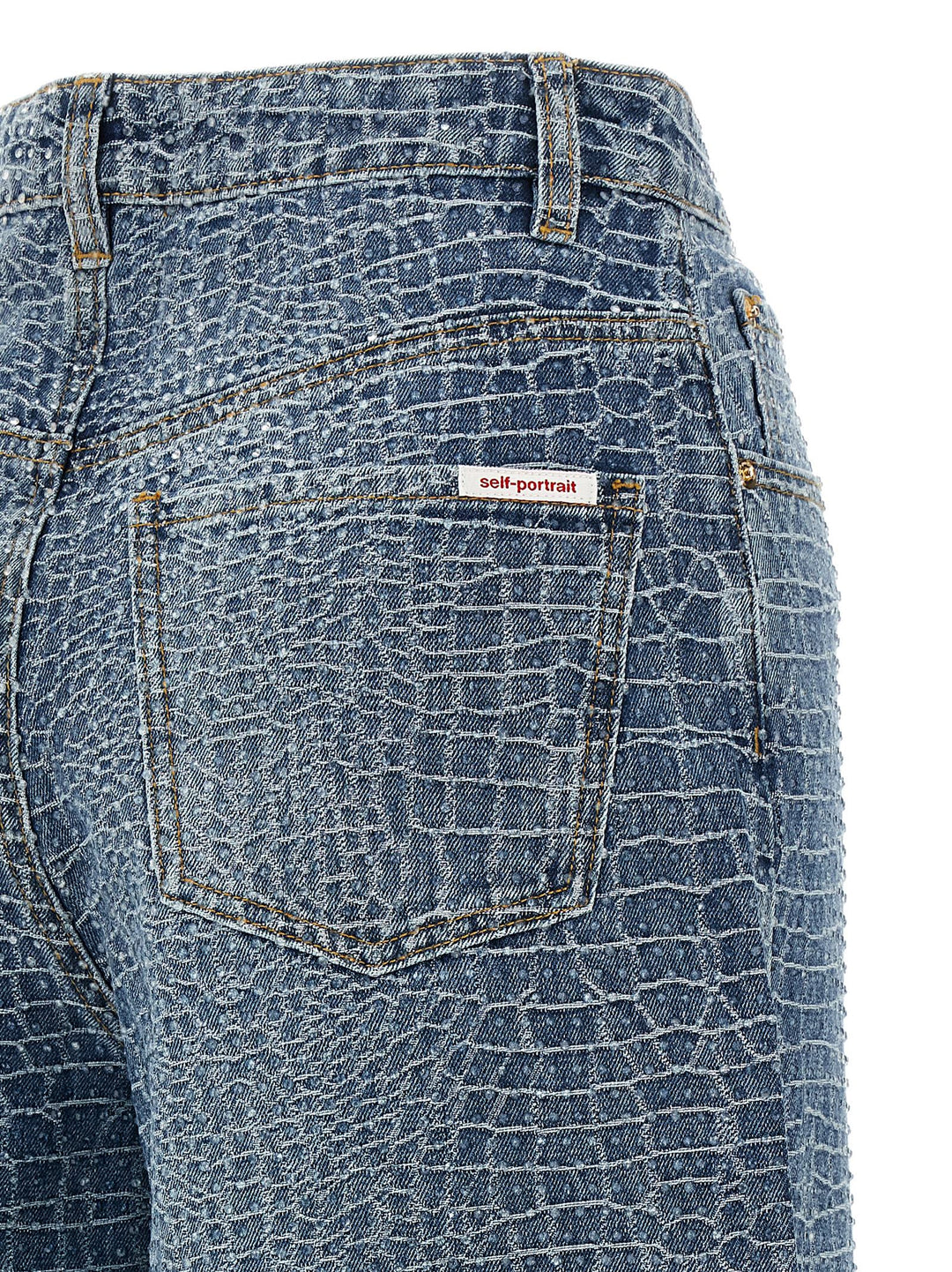Self Portrait Rhinestone Jeans - Blu | fa7308e1b091e26a03f1cd6f70a79a1991b37a67