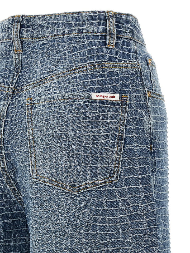 Self Portrait Rhinestone Jeans - Blu | fa7308e1b091e26a03f1cd6f70a79a1991b37a67