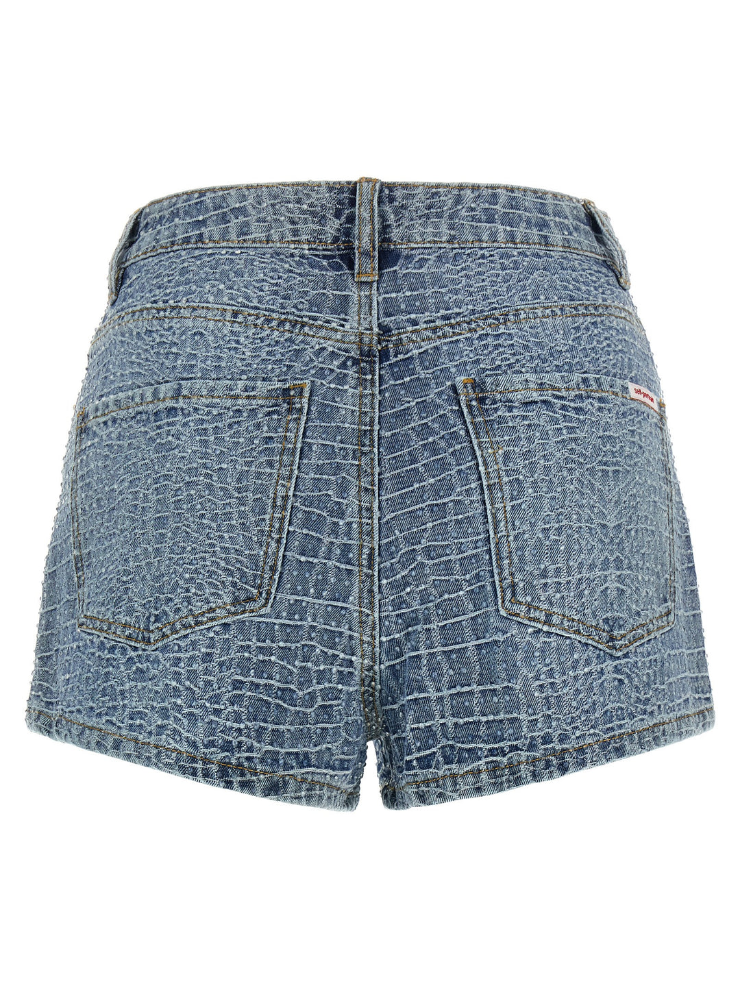 Self Portrait Rhinestone Bermuda e Short - Celeste | d4be489a06a5279407fc90831d9b9a459945fe9f