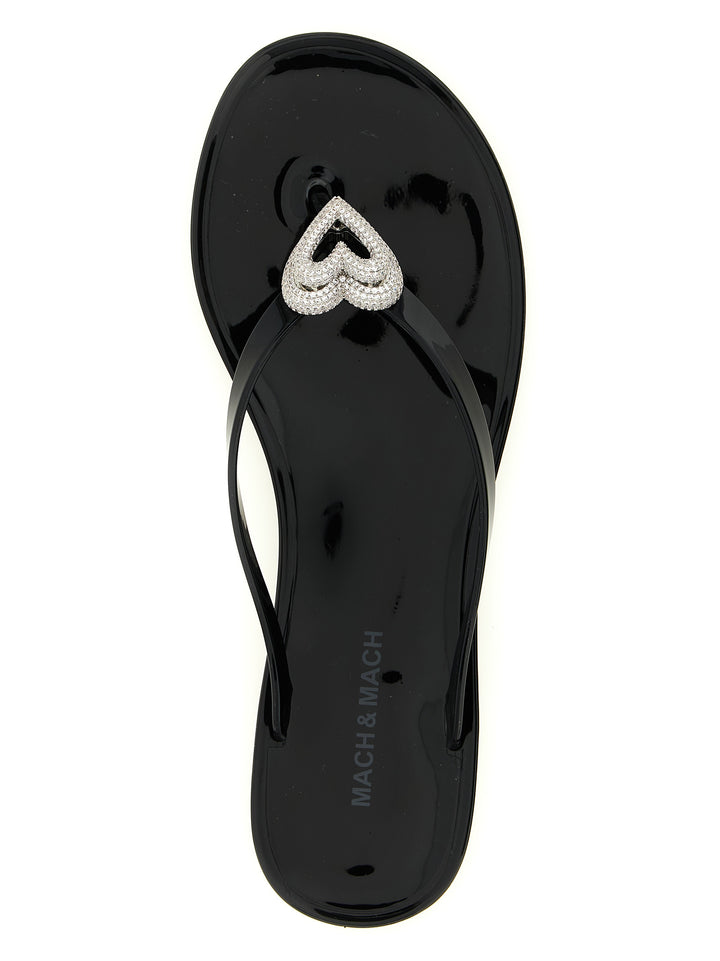 Mach & Mach Double Heart Sandali - Nero | 78843a294cacdee7c6848f4d0a5984e86e203b37