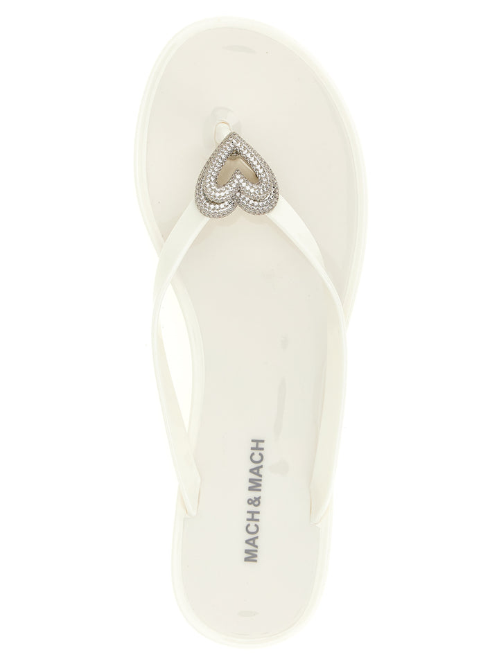 Mach & Mach Double Heart Sandali - Bianco | ea27abe6aef5730aa7a20652a5166819d76ccacb