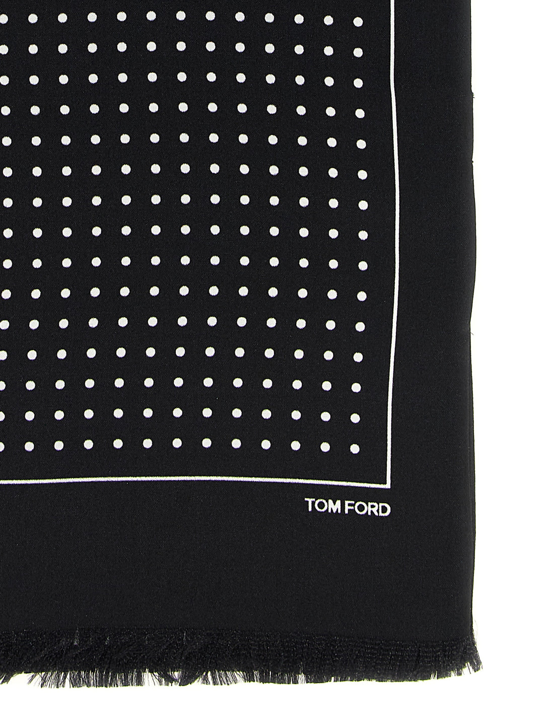 Tom Ford Polka Dot Silk Scarf Sciarpe - Nero | ebe793c31926010006b2e6f6951a2974268bc4f2