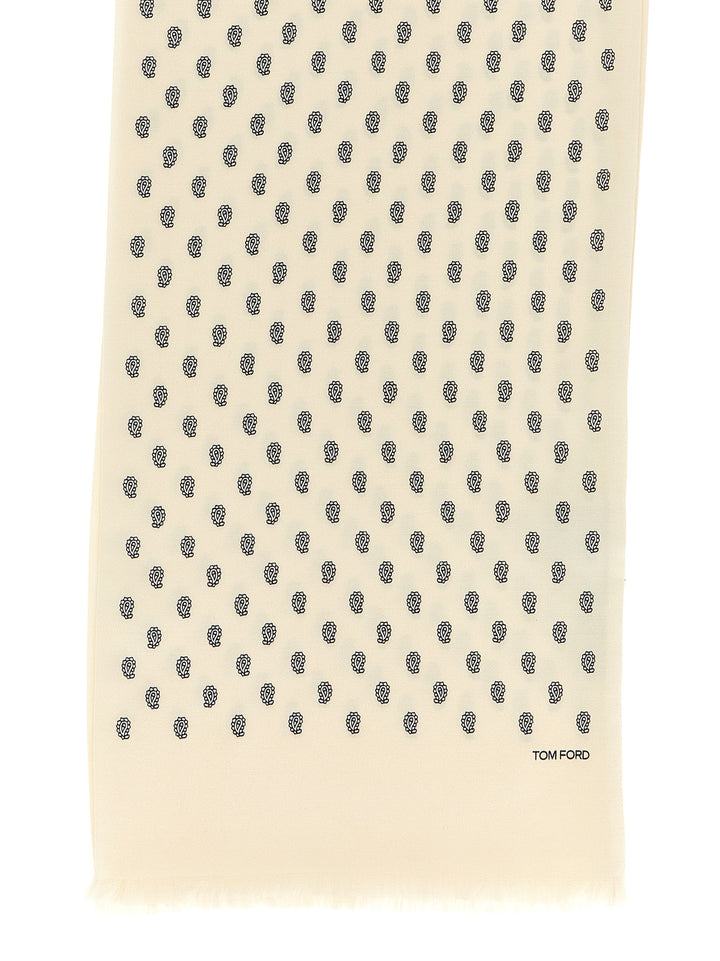 Tom Ford Paisley Print Scarf Sciarpe - Beige | bd017024e10b393f69490a2a3f669750090b1167