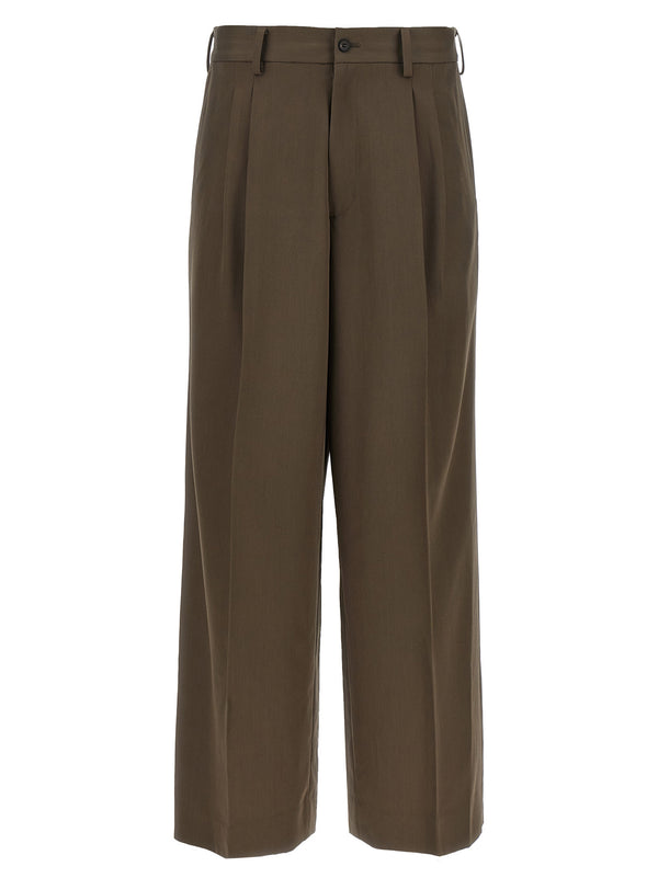 Easy Long Wide Pantaloni Marrone