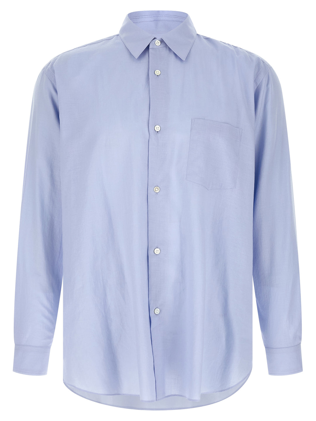 Ssstein Cotton And Silk Shirt Camicie - Celeste | 6acd8469e993e7e8b0e105749e99e507c6f6f80e