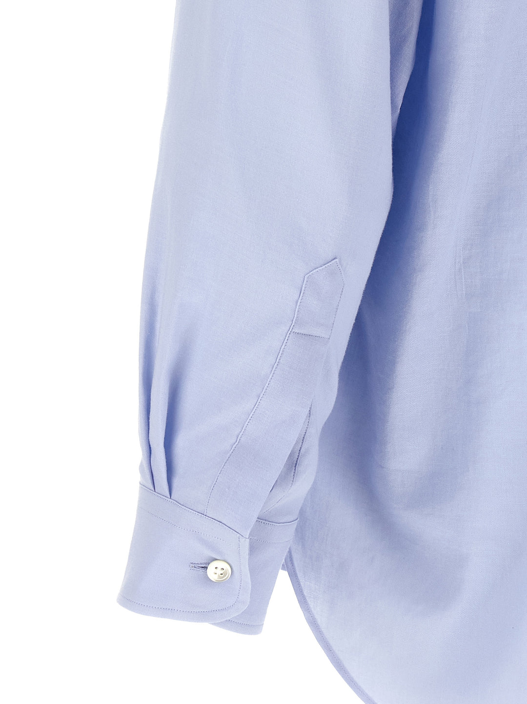 Ssstein Cotton And Silk Shirt Camicie - Celeste | fadbcf6858a9b448d783dfef1a7ce55c3b9e6806