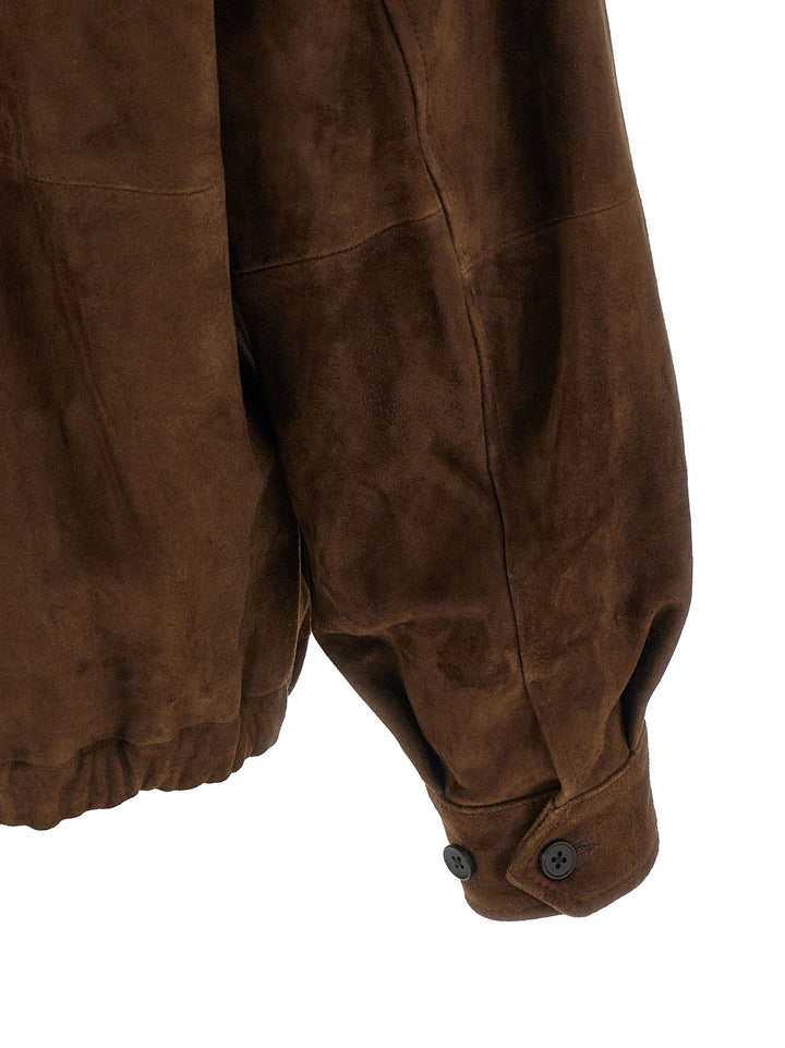 Ssstein Suede Jacket Puffer Jackets - Marrone | dbe55ecf3c59a54acf19bb59ec85f1e84b72abed