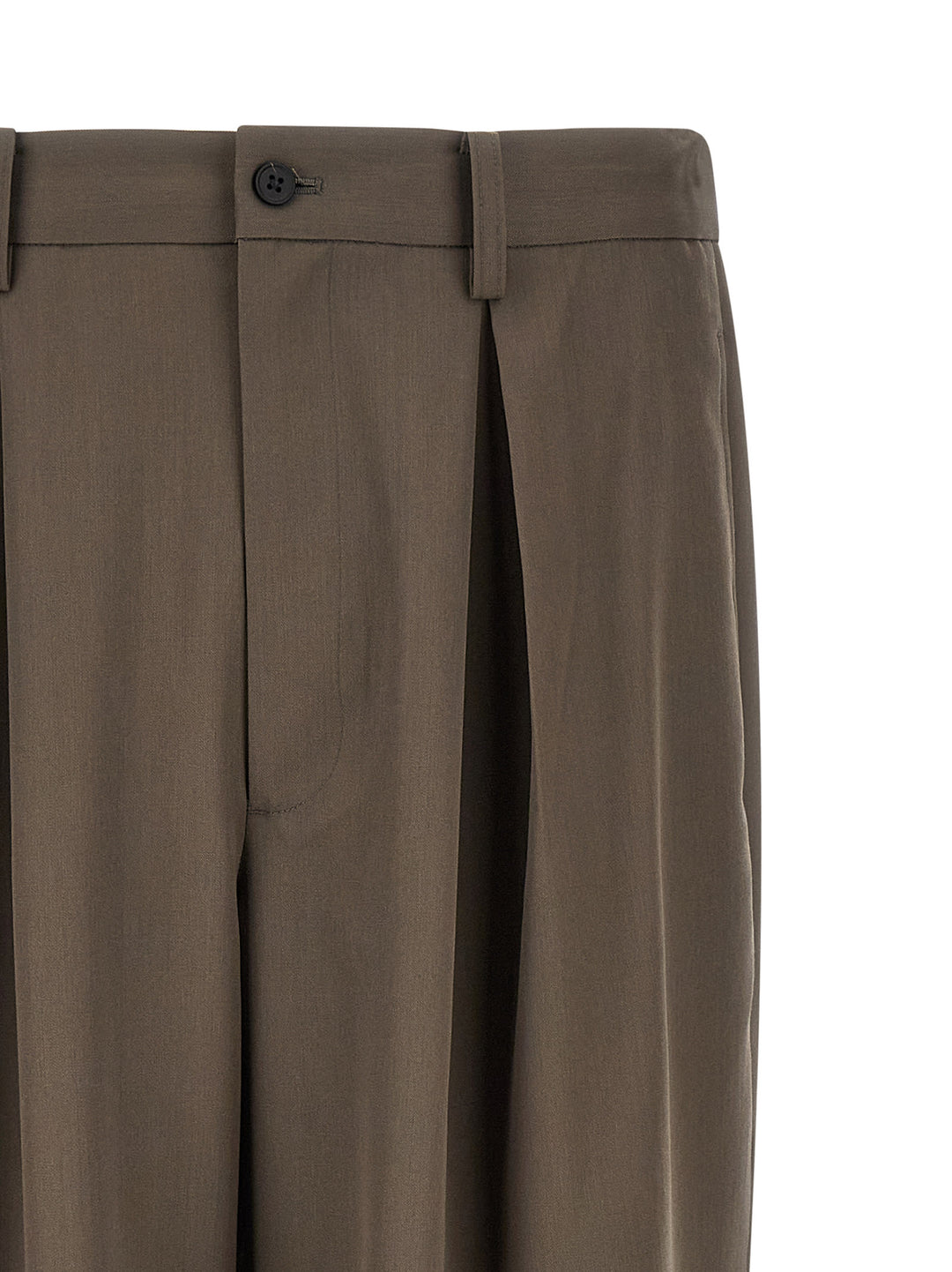 Ssstein With Pleats Pantaloni - Marrone | f352ad3b145081e5f8d540cc4eaf5698f4444896