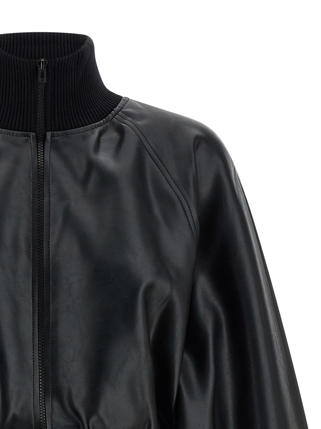 Norma Kamali High Neck Bomber Jacket Puffer Jackets - Nero | 969cd934fbdc1047b6f75a8e67c48fb2c58a7b96