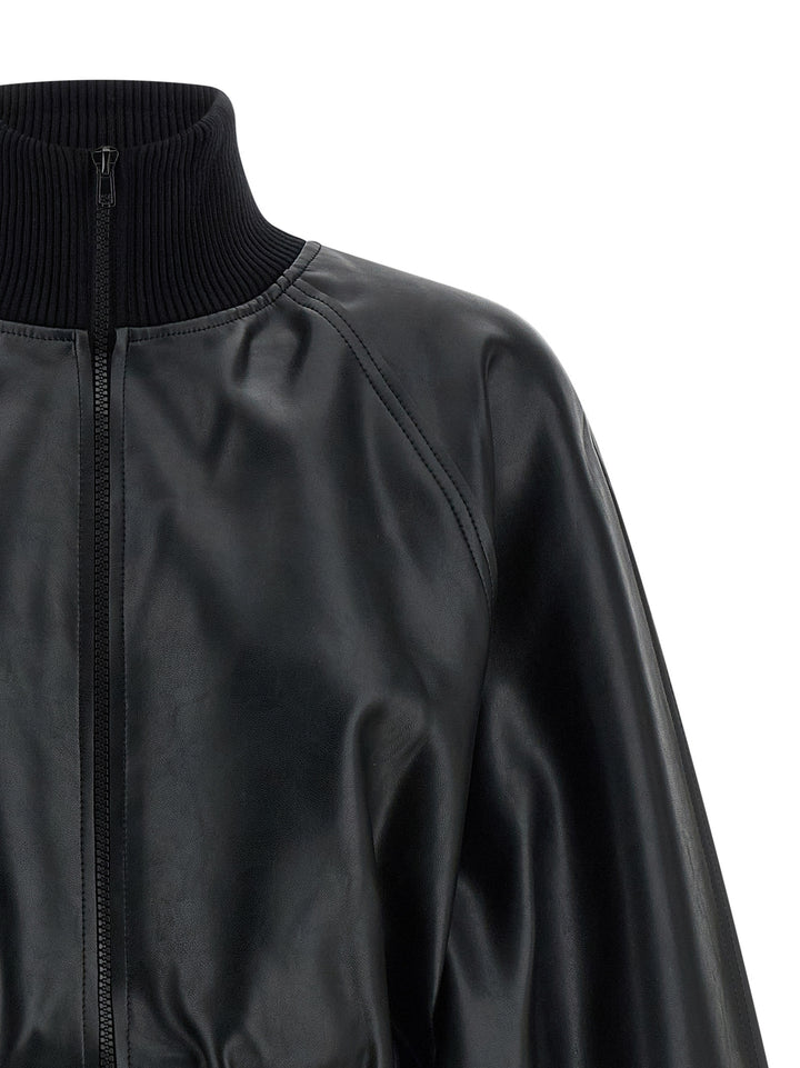 Norma Kamali High Neck Bomber Jacket Puffer Jackets - Nero | 969cd934fbdc1047b6f75a8e67c48fb2c58a7b96