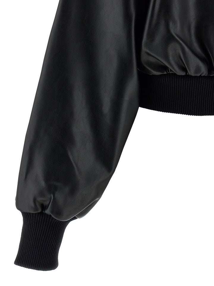 Norma Kamali High Neck Bomber Jacket Puffer Jackets - Nero | f27abbe08d05e78af02317646aa31e630fa69c1d