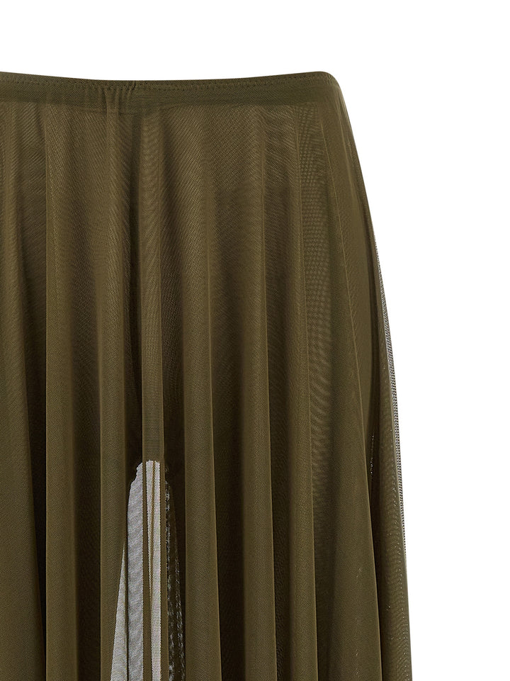 Norma Kamali Pleated Skirt Gonne - Verde | 76f3e18709f1a1e78bf5fbf2c44fd1a4c49d9bf0