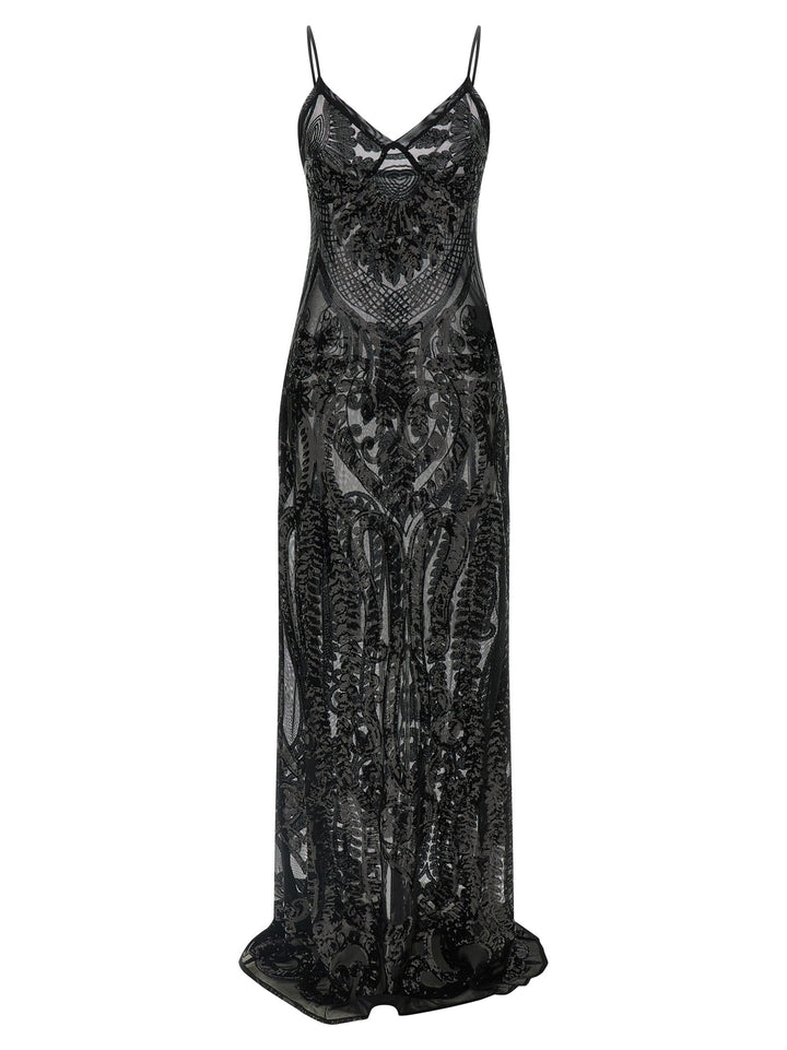 Norma Kamali Sequin Dress Abiti - Nero | da818205d75a873a8126741ad98baef98334fdf4