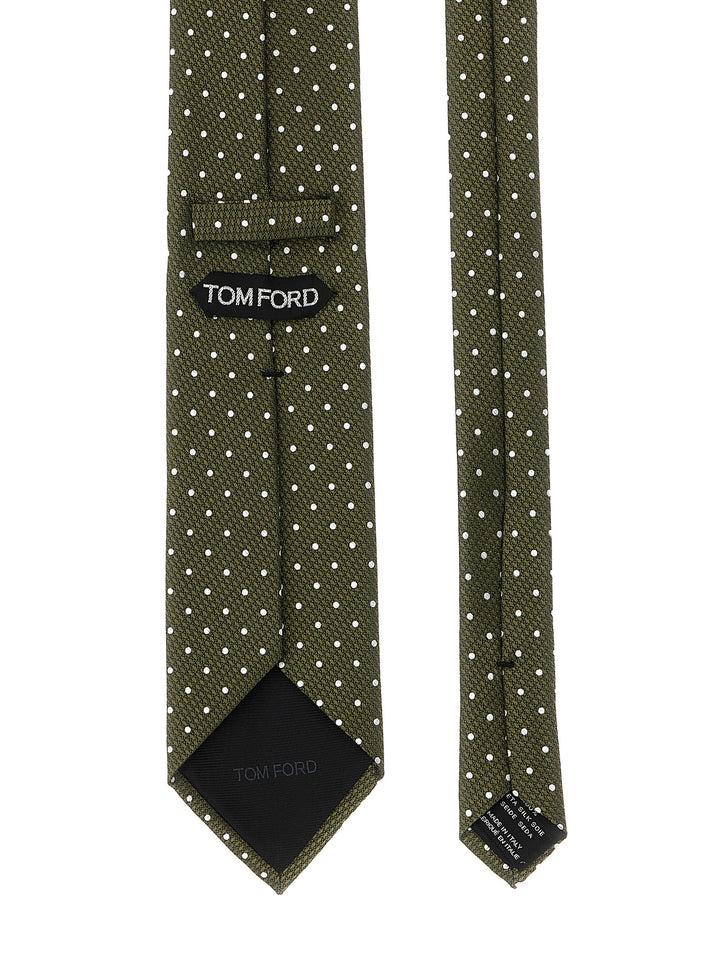 Tom Ford Polka Dot Tie Cravatte - Verde | 0acd3e25696649868b38358649bcd6bf36675e88