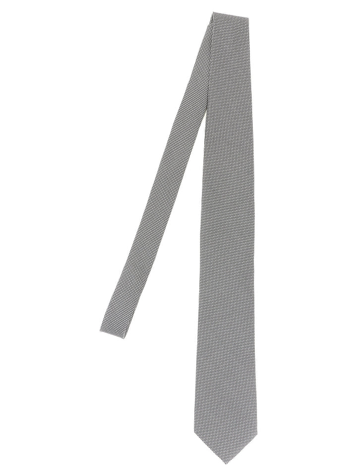 Tom Ford Jacquard Tie Cravatte - Silver | cc6413a8211ffaaee23c7e8be0f1362def791bed