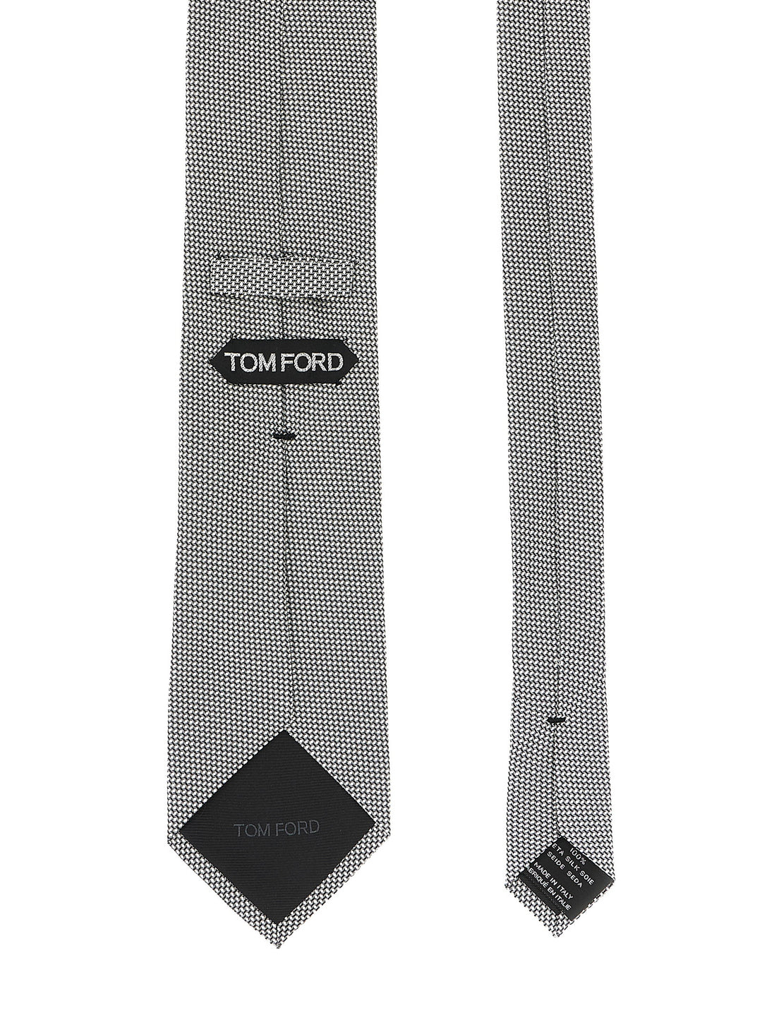 Tom Ford Jacquard Tie Cravatte - Silver | b916338fe4ec115025f691526dd09012575aae23