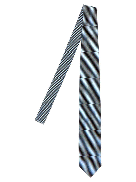 Jacquard Tie Cravatte Blu