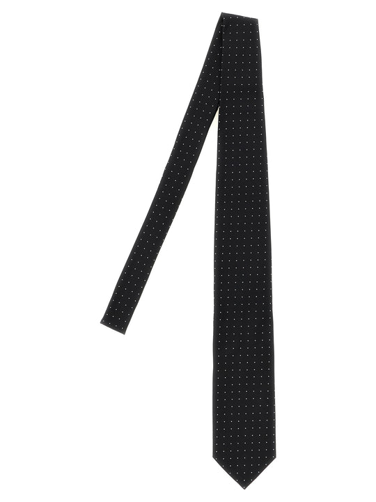 Micro Polka Dot Tie Cravatte Nero