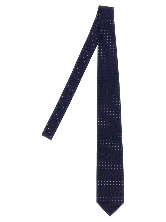 Micro Polka Dot Tie Cravatte Blu