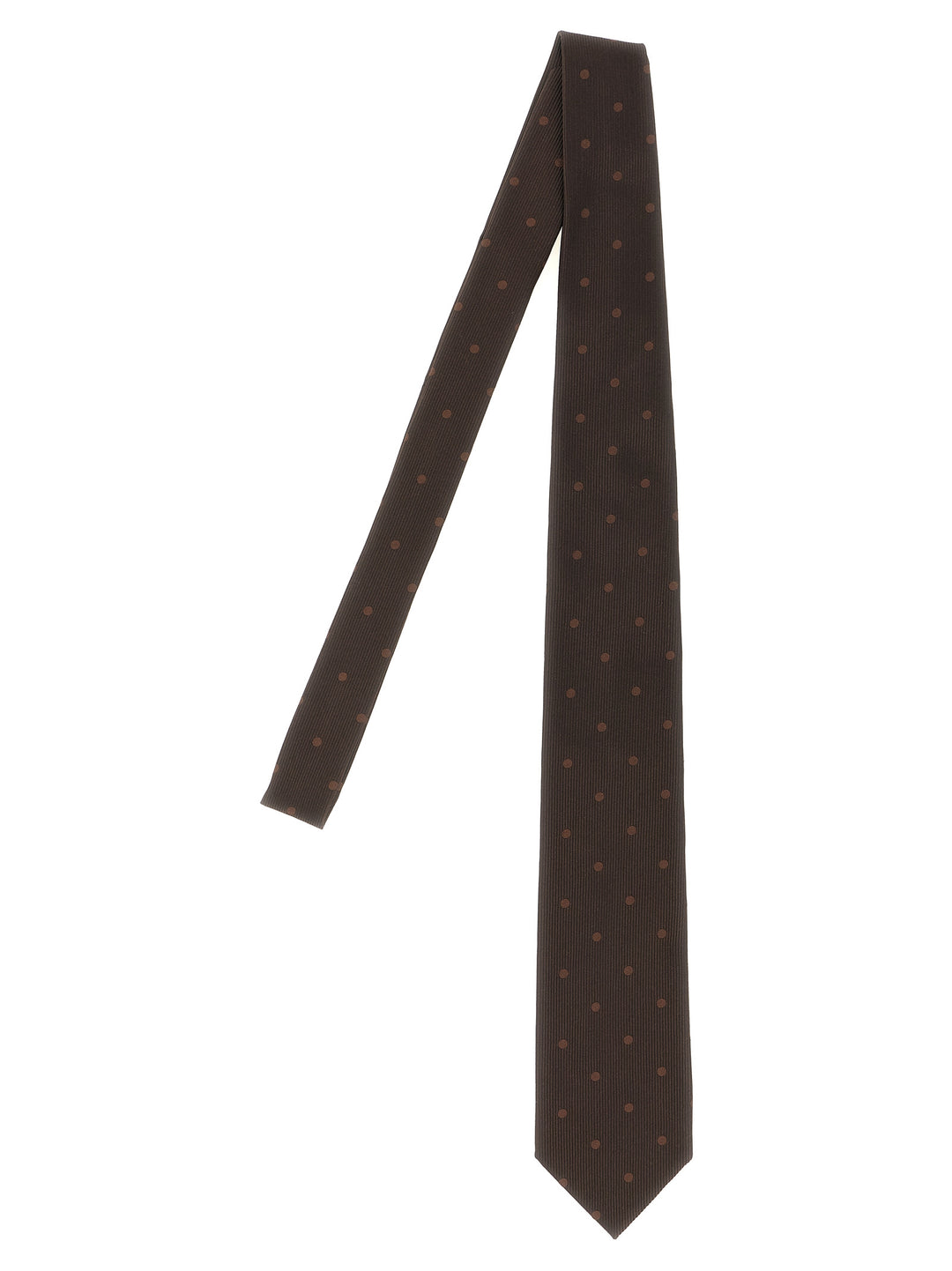 Tom Ford Polka Dot Silk Tie Cravatte - Marrone | 8a7b4d6cac8695f001a3baa8518c2b0d8a3524fd