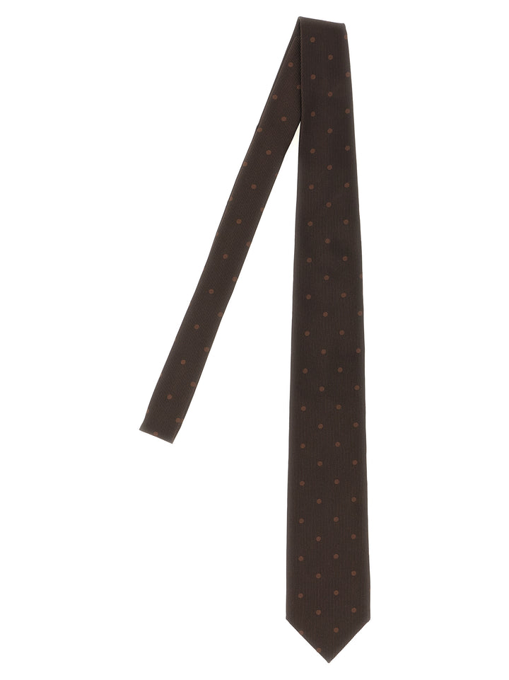 Tom Ford Polka Dot Silk Tie Cravatte - Marrone | 8a7b4d6cac8695f001a3baa8518c2b0d8a3524fd