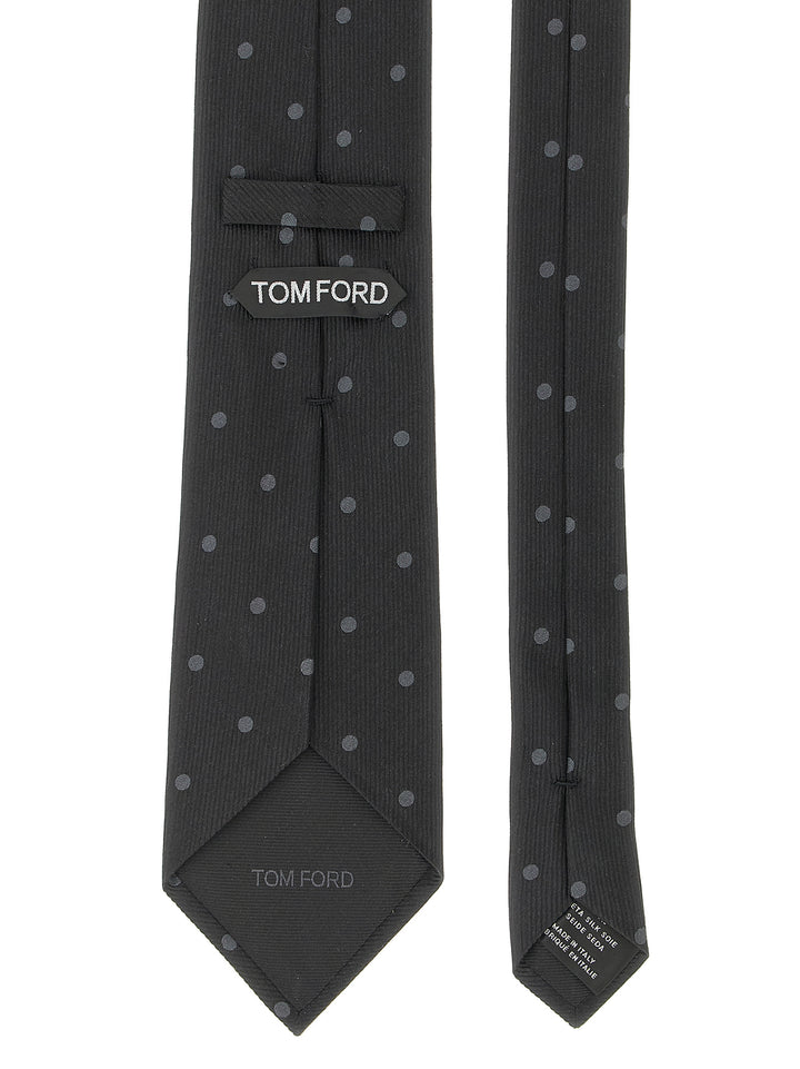 Tom Ford Polka Dot Silk Tie Cravatte - Nero | 40fe76a9aa2083d35156f21b124020ad27761c72