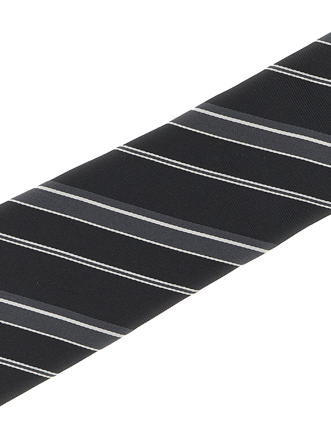 Tom Ford Diagonal Striped Tie Cravatte - Nero | 2dc5920eff88c50da197909983e79d4efa315772