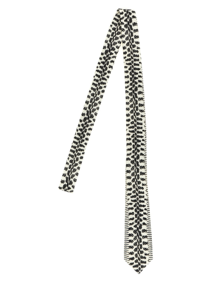 Tom Ford Snake Print Tie Cravatte - Bianco/Nero | bc051d384b1a4b8bcdbd53d9b59e20d57e8b61f6