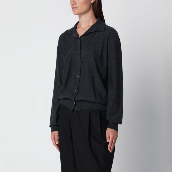 Dark Grey Fabbie Wool Cardigan