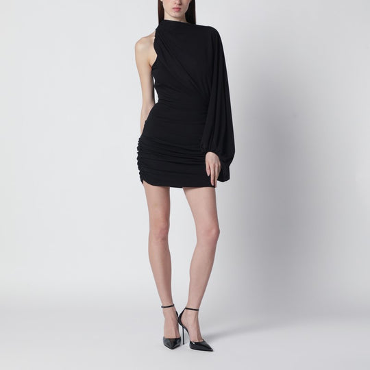Black One-Shoulder Mini Dress