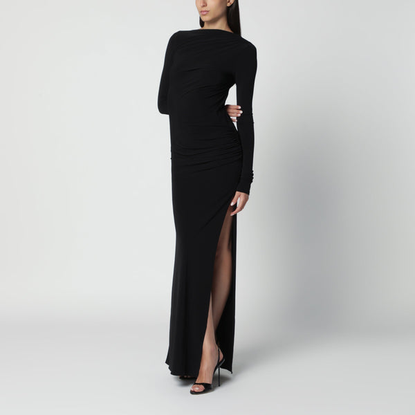 Open-Back Stretch Jersey Maxi Dress