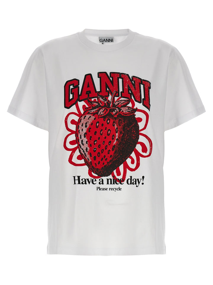Strawberry T Shirt Bianco