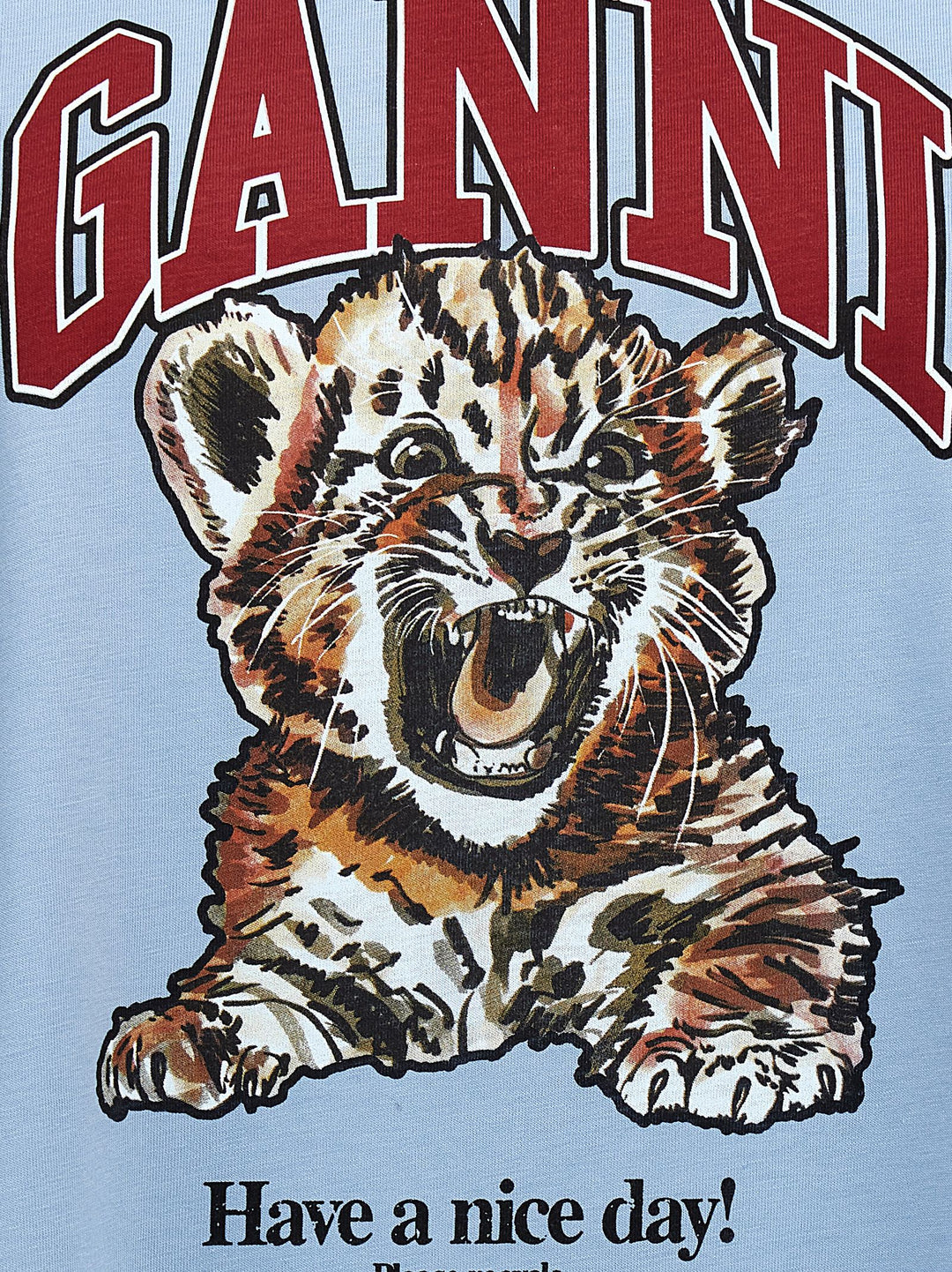 Ganni Tiger T shirt - Celeste | 5016eda6be253cf695f04e02d8b7a817641bf997