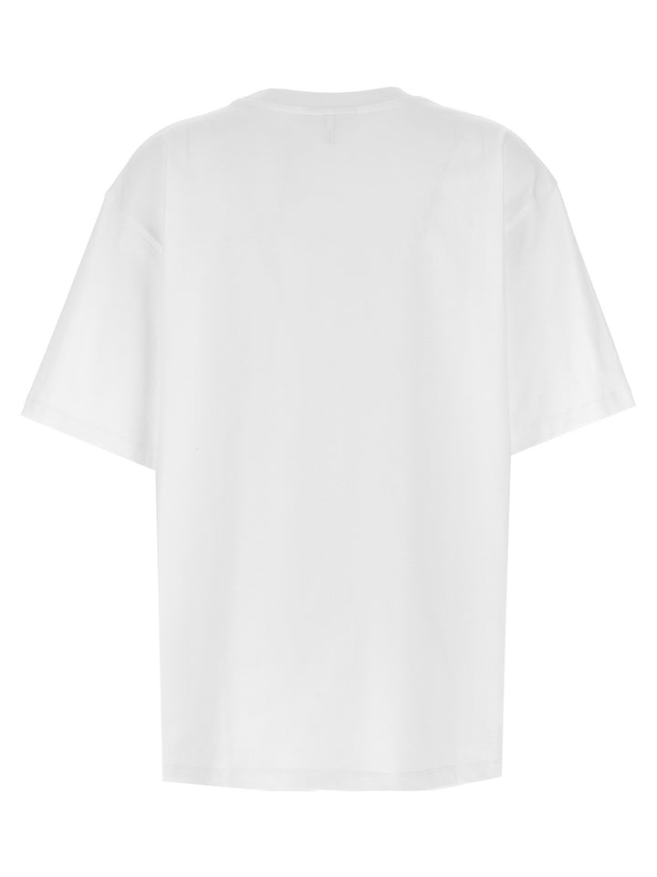 Ganni Rhinestone Logo Embroidery T shirt - Bianco | a0c65dd9f035d9125a2e0754e1cfcb6df5862c4f