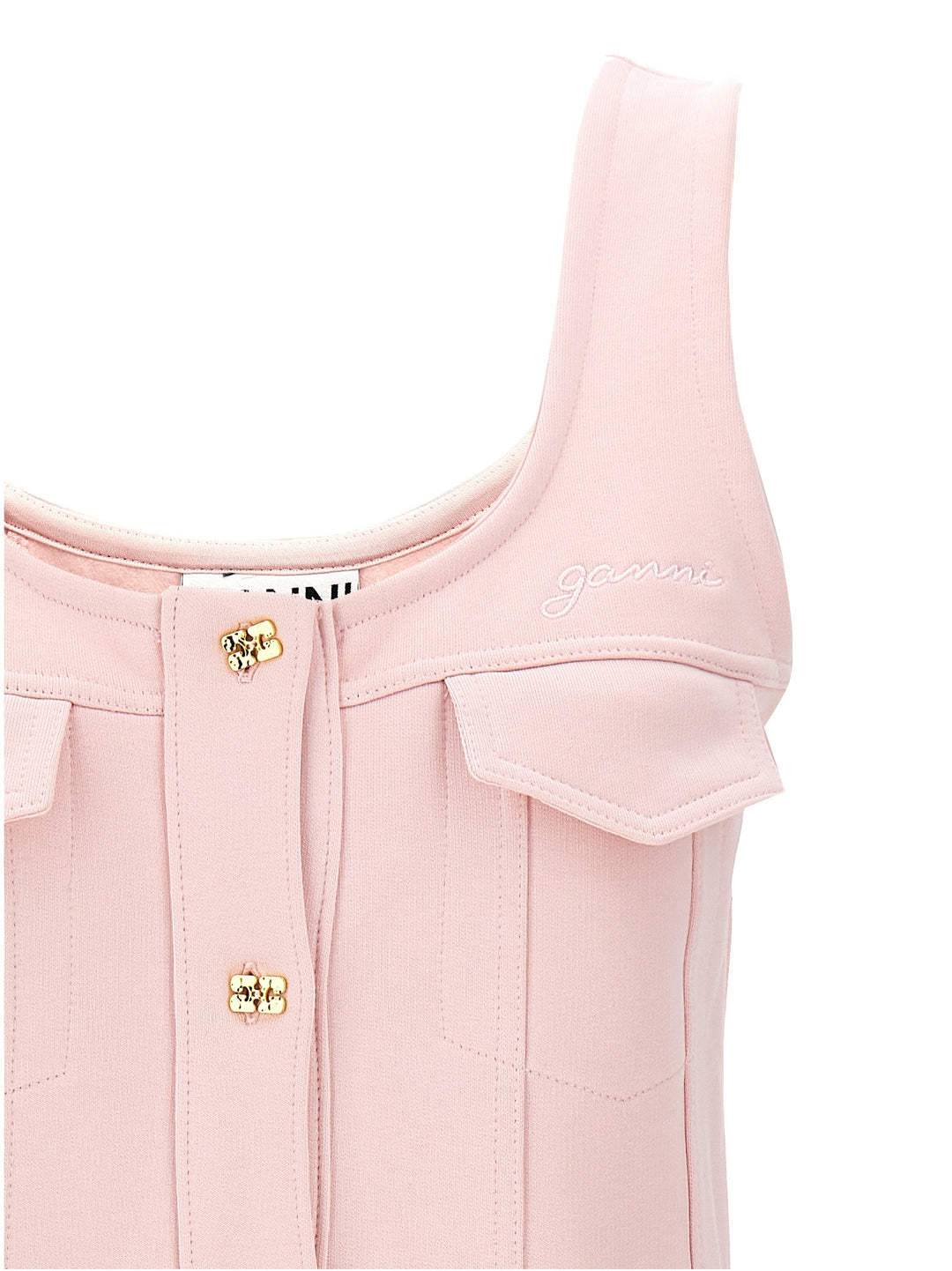 Ganni Mini Dress Abiti - Rosa | 2f0fa8bc25f12a073b2af7fe773dc6bd928f5d80