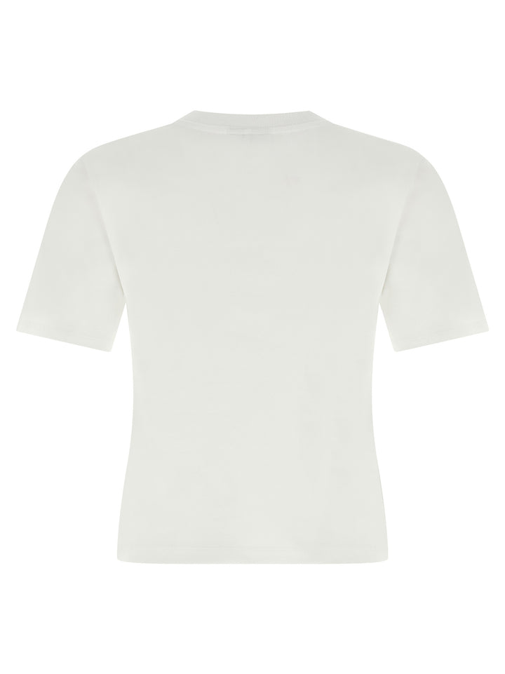 Ganni Heart Embroidery T shirt - Bianco | 3273709a96d10d5c9880047886273b7f6b90b542