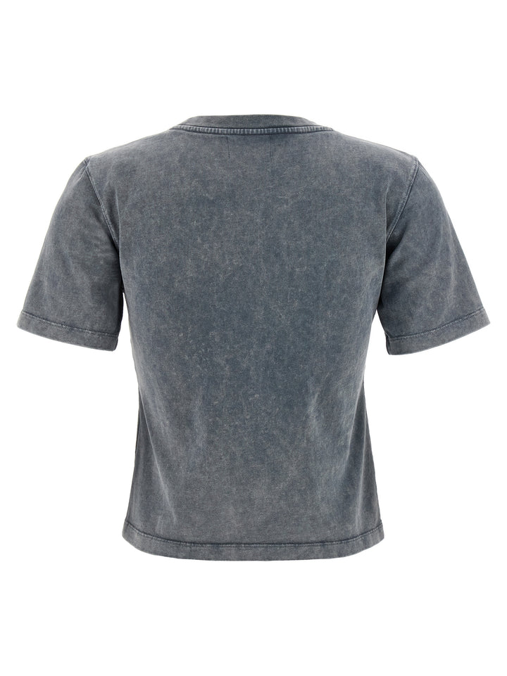 Ganni Grey Washed Heart T shirt - Grigio | 6e3fd211ffd20f954447e7d7000bc967632b68d5