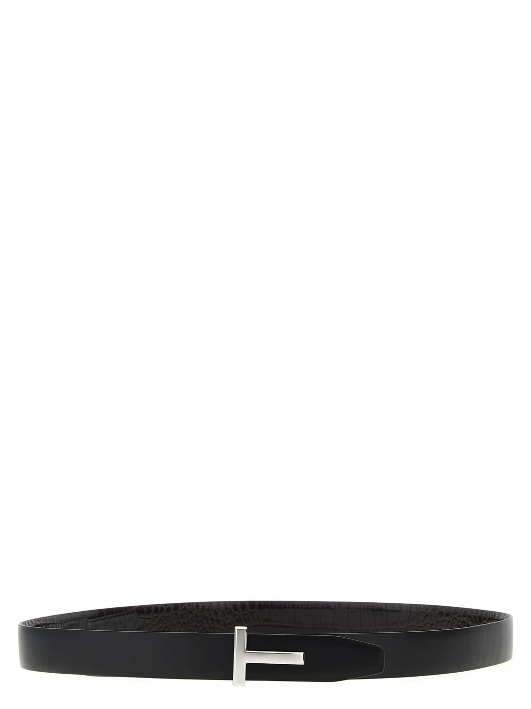 Tom Ford Reversible Crocodile Leather Belt Cinture - Marrone | 0825f110cea4569e9a276cb1c0dd3cd17f3ca5b8