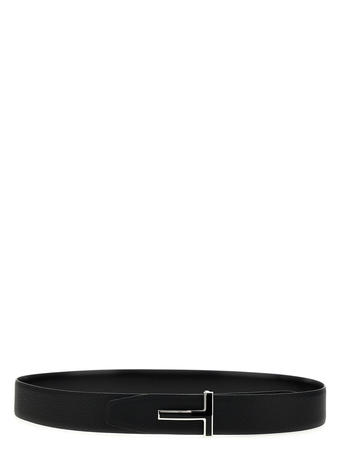 Tom Ford Logo Leather Belt Cinture - Nero | 4f39a8c4cf076b976e5936ae648a790db78bd3e6