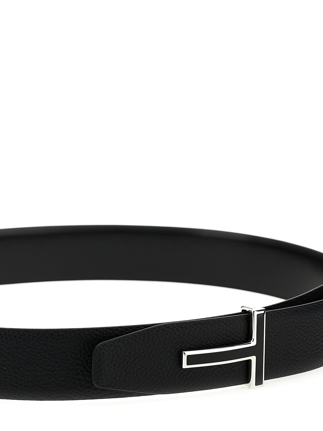 Tom Ford Logo Leather Belt Cinture - Nero | 5bb78a77fa5905e25cceb571700ef8c38adeda4a