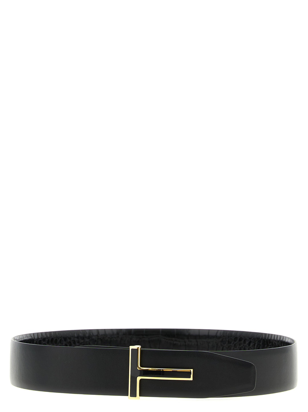 Tom Ford Reversible Crocodile Belt Cinture - Nero | d77bca7a7d55551e0ebf73ed09447db5dc41b92e