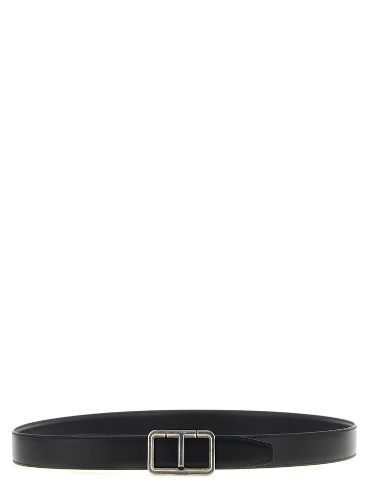 Tom Ford Reversible Belt Antique Buckle Cinture - Nero | 0036b77acb3c24920d490ea310c52a0f8b01a828